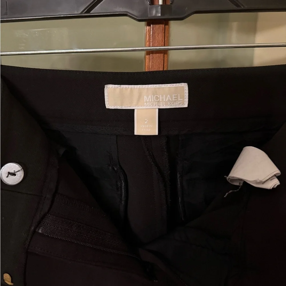 MICHAEL Michael Kors Black Straight Leg Trousers | Size 2 | NWOT - Picture 4 of 4